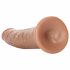 RealRock Slim - piesūcekņa reālistiska dildo 15,5cm (tumši naturāls) 