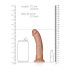 RealRock - piesūcekņa taustes realistisks dildo - 15,5cm (tumši naturāls) 