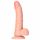 RealRock - piesūceknis, ar sēkliniekiem reālistisks dildo - 15,5 cm (dabīgs) 