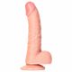 RealRock - piesūceknis, ar sēkliniekiem reālistisks dildo - 15,5 cm (dabīgs) 