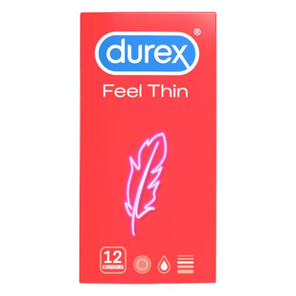 Durex Feel Thin - reālistiskas sajūtas prezervatīvi (12gab) 