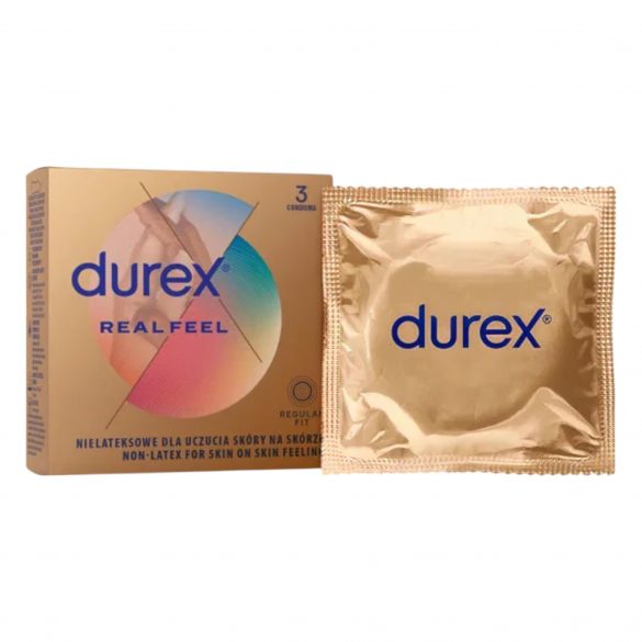 Durex Real Feel - lateksa nesaturošs prezervatīvs (3 gab.) 