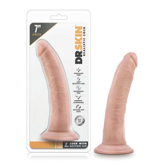 Dr. Skin 7 - piesūceknis dabīgs dildo - 17,5 cm 