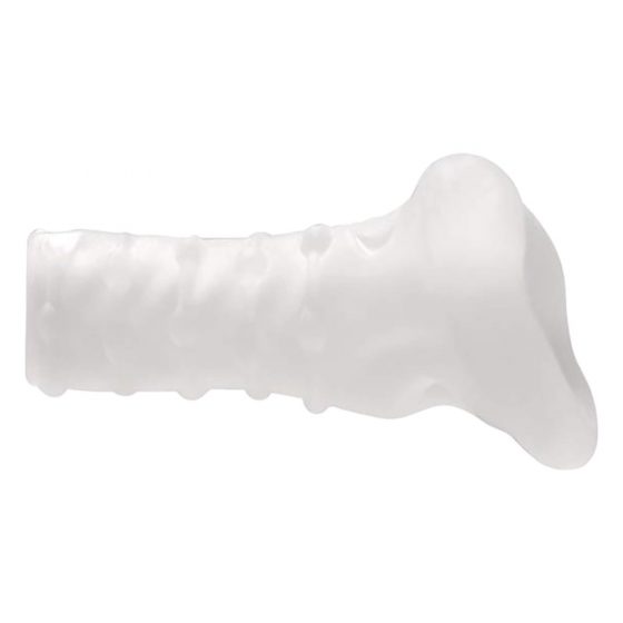 Perfect Fit Breeder - atvērta dzimumlocekļa uzmava (10 cm) - pienbaltā