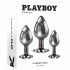 A Playboy - anālijas dildo komplekts - 3 gabalas (sudrabs)