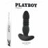 Playboy - akumulatora uzlādējams, atgrūduma anālais vibrators (melns)