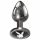 Playboy Tux - anālais dildo - mazs (sudrabs) 