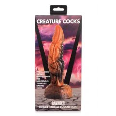   Creature Cocks Ravager - teksturēts silikon dildo - 20cm (oranžs)