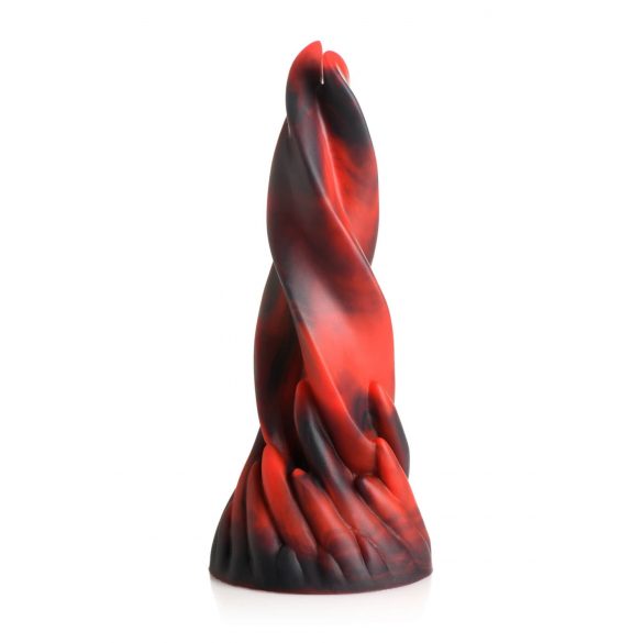 Creature Cocks Hell Kiss - savīts silikona dildo - 19 cm (sarkans) 