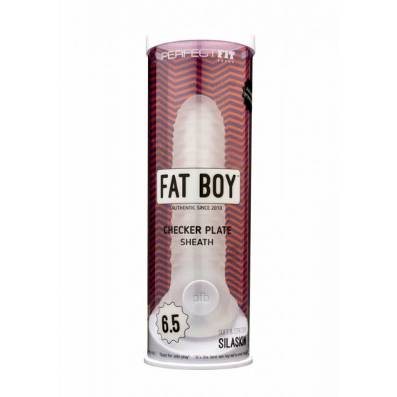 Fat Boy Checker Box - dzimumlocekļa uzmava (17cm) - pienbalts
