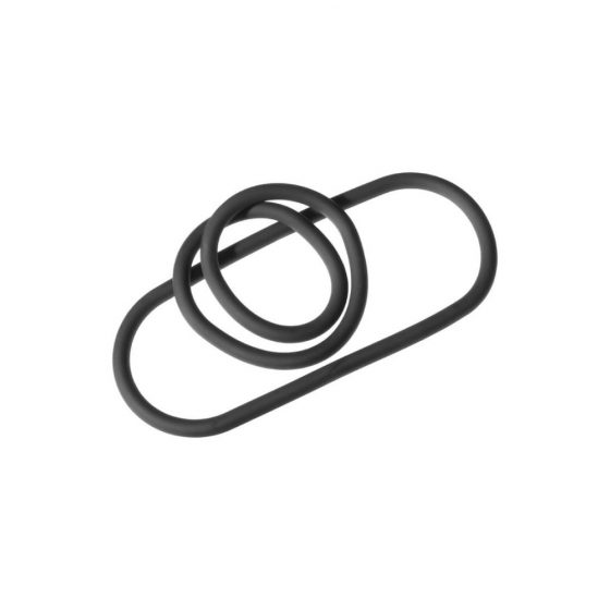 Perfect Fit Slim Wrap 9 - plāns dzimumlocekļa gredzens - melns (22cm)
