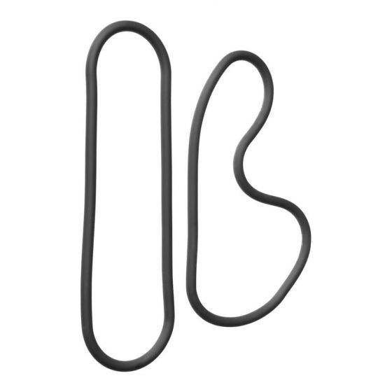 Perfect Fit Slim Wrap 15 - plānais dzimumlocekļa gredzens - melns (38 cm)