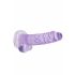 REALROCK - caurspīdīgs reālistisks dildo - violets (17 cm) 