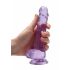 REALROCK - caurspīdīgs reālistisks dildo - violets (17 cm) 