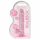 REALROCK - caurspīdīgs dabīgais dildo - rozā (17cm) 