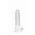 REALROCK - caurspīdīgs reālistisks dildo - kristāldzidrs (17cm) 