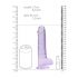 REALROCK - caurspīdīgs reālistisks dildo - violets (19cm) 