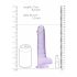 REALROCK - caurspīdīgs reālistisks dildo - violets (19cm) 