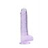 REALROCK - caurspīdīgs reālistisks dildo - violets (19cm) 