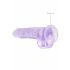 REALROCK - caurspīdīgs reālistisks dildo - violets (19cm) 