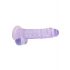 REALROCK - caurspīdīgs reālistisks dildo - violets (19cm) 