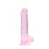 REALROCK - läbipaistev elutru dildo - roosa (19cm)