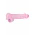 REALROCK - caurspīdīgs reālistisks dildo - rozā (19cm) 