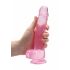 REALROCK - caurspīdīgs reālistisks dildo - rozā (19cm) 