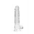 REALROCK - pārskatāms reālistisks dildo - dzidrs (19cm) 