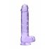 REALROCK - caurspīdīgs reālistiskais dildo - violets (22cm) 