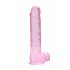 REALROCK - caurspīdīgs reālistisks dildo - rozā (22cm) 