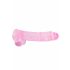 REALROCK - caurspīdīgs reālistisks dildo - rozā (22cm) 