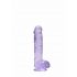 REALROCK caurspīdīgs reālistisks dildo violets (15 cm) 