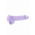 REALROCK caurspīdīgs reālistisks dildo violets (15 cm) 