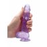 REALROCK caurspīdīgs reālistisks dildo violets (15 cm) 