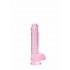 REALROCK - caurspīdīgs reālistisks dildo - rozā (15 cm) 