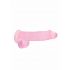 REALROCK - caurspīdīgs reālistisks dildo - rozā (15 cm) 