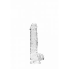   REALROCK - caurspīdīgs reālistisks dildo - ūdensdzidrs (15cm)