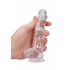 REALROCK - caurspīdīgs realistisks dildo - dzidrs (15cm) 