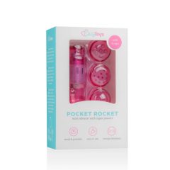   Easytoys Pocket Rocket - vibrators komplekts - rozā (5 daļas)