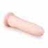 Easytoys - piespiedietā 100% silikona dildo (21 cm) - naturāls 