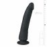 Easytoys - piesūcekņa 100% silikona dildo (21cm) - melns 