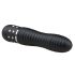 Easytoys Diamond Ribbed - rievots kociņš vibrators (melns) 