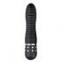 Easytoys Diamond Ribbed - rievots kociņš vibrators (melns) 