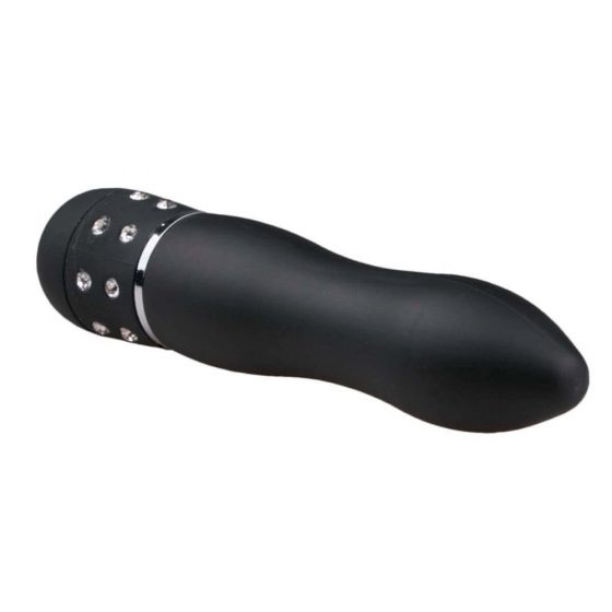 Easytoys Diamond Curved - mini nūjiņu vibrators (melns)