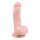 Easytoys - piesūceknis, sēklinieki dildo (15 cm) - dabīgs 