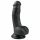 Easytoys - piesūceknis, ar sēkliniekiem, dildo (15 cm) - melns 