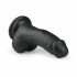 Easytoys - piesūceknis, ar sēkliniekiem, dildo (15 cm) - melns 