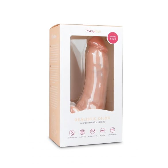 Easytoys - piepiedurkļa, ar sēkliniekiem vibrators (20cm) - dabīgs 