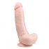 Easytoys - piepiedurkļa, ar sēkliniekiem vibrators (20cm) - dabīgs 